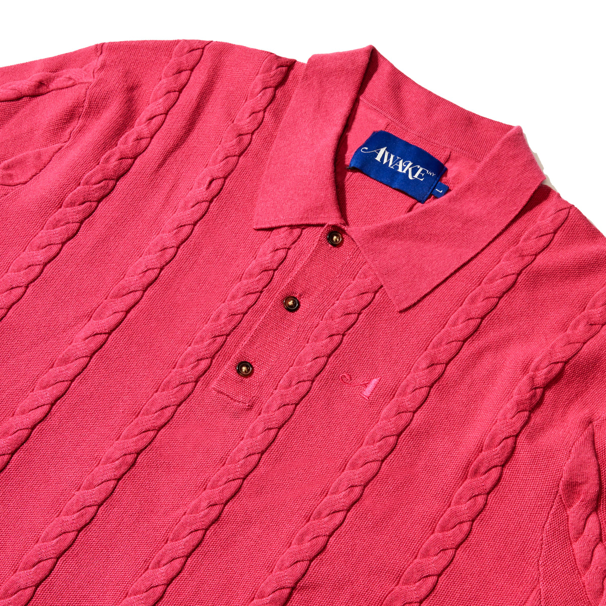 Organic Cotton Cable Knit Polo