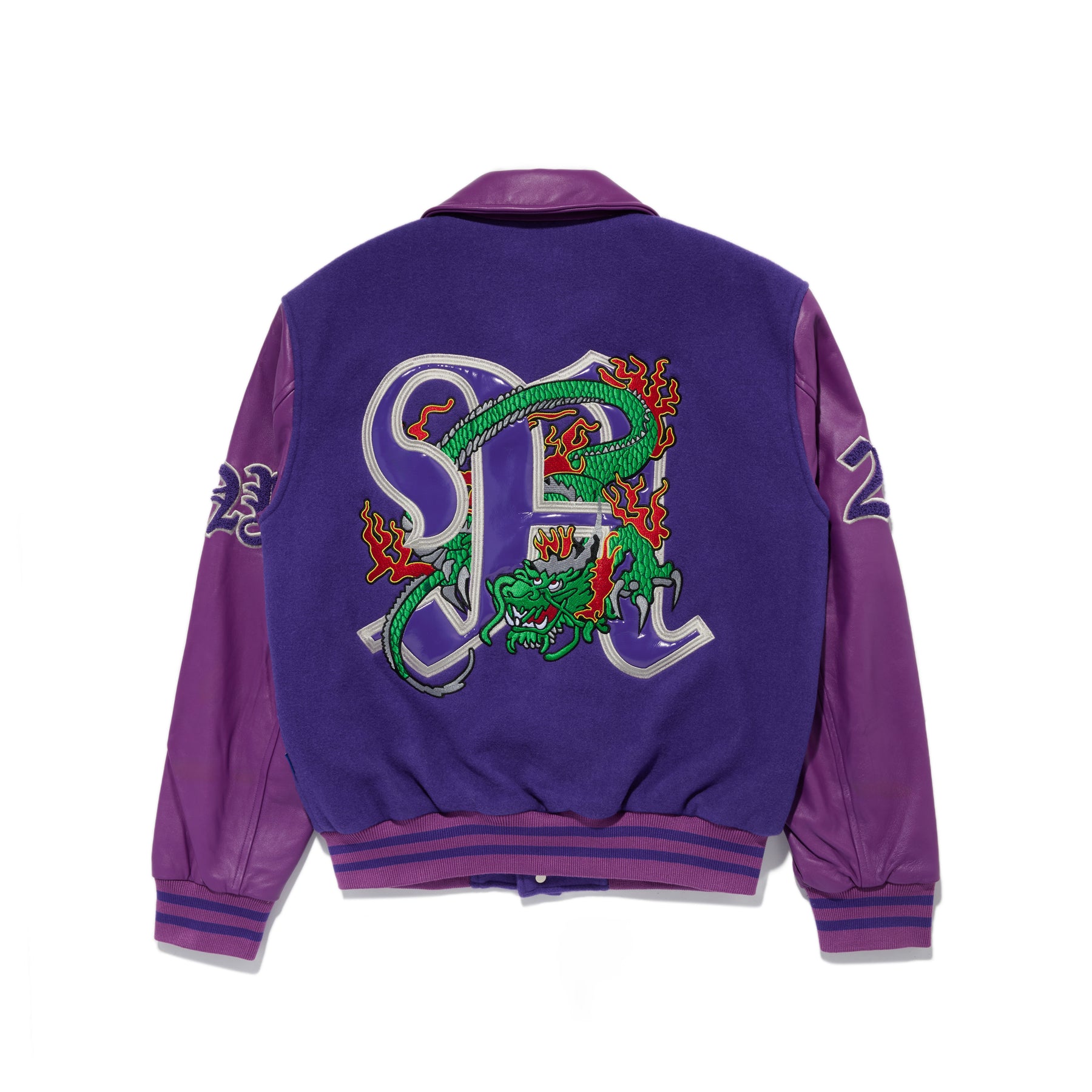 Dragon Embroidered Varsity Jacket