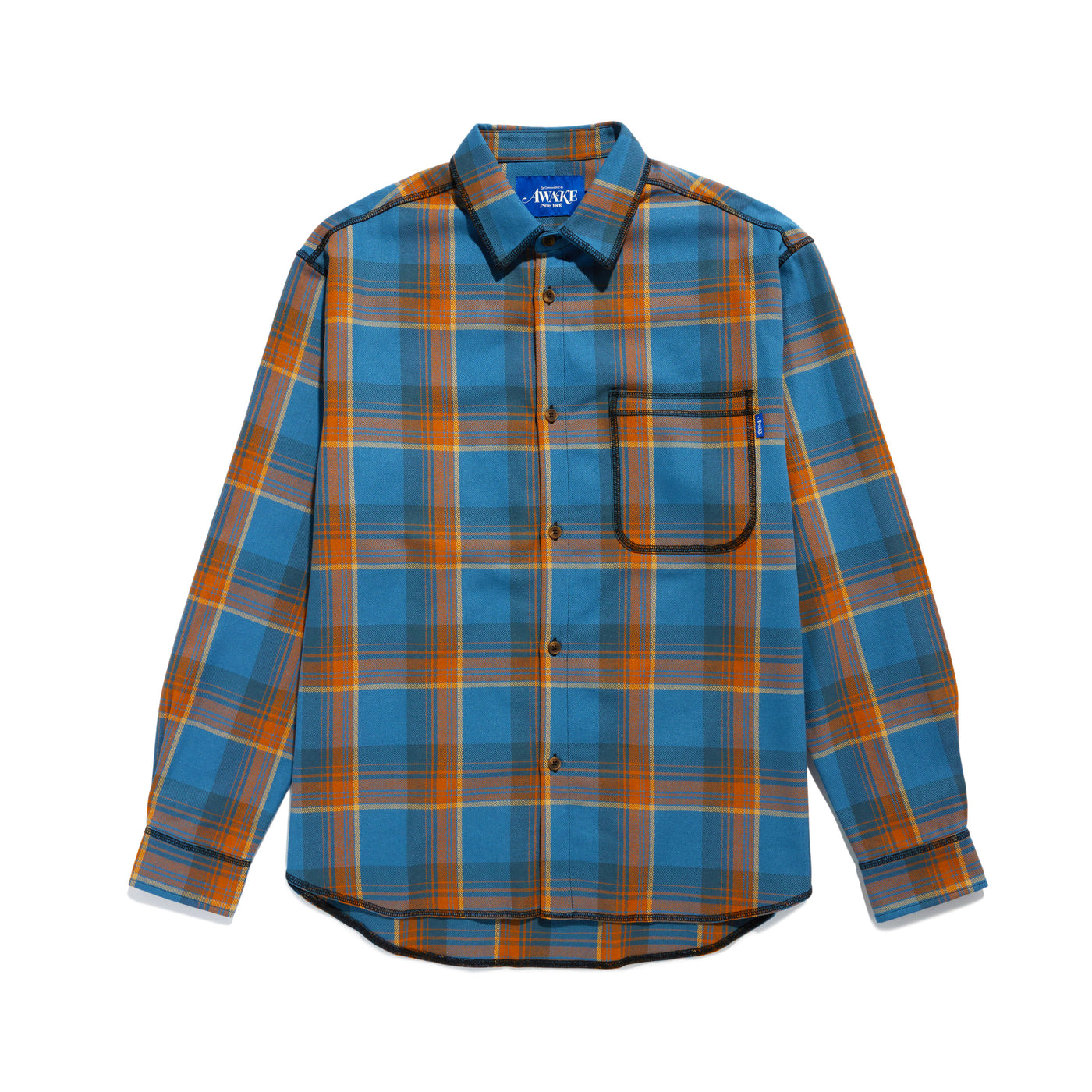 Contrast Stitch Flannel Shirt