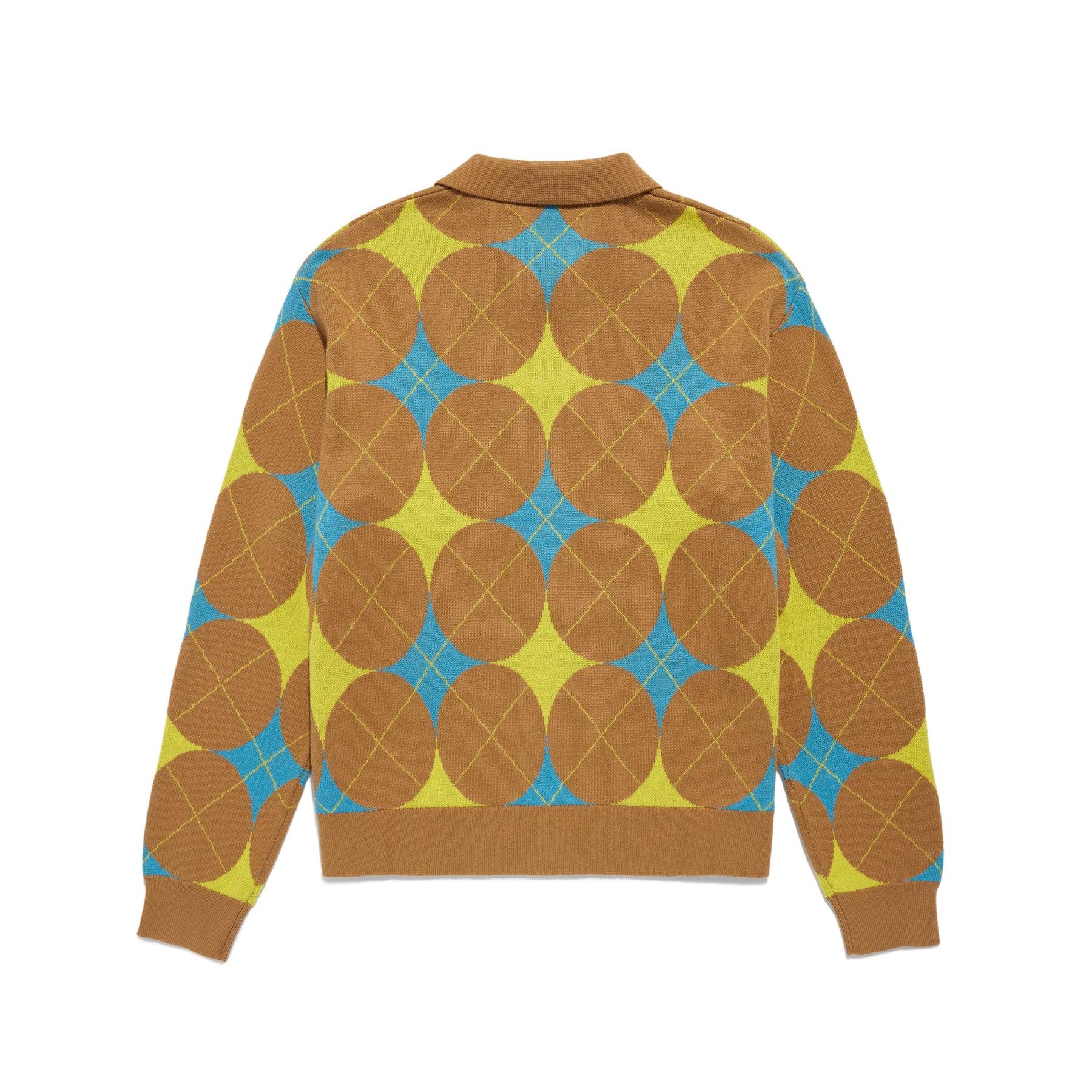 Argyle Knit Collared Cardigan