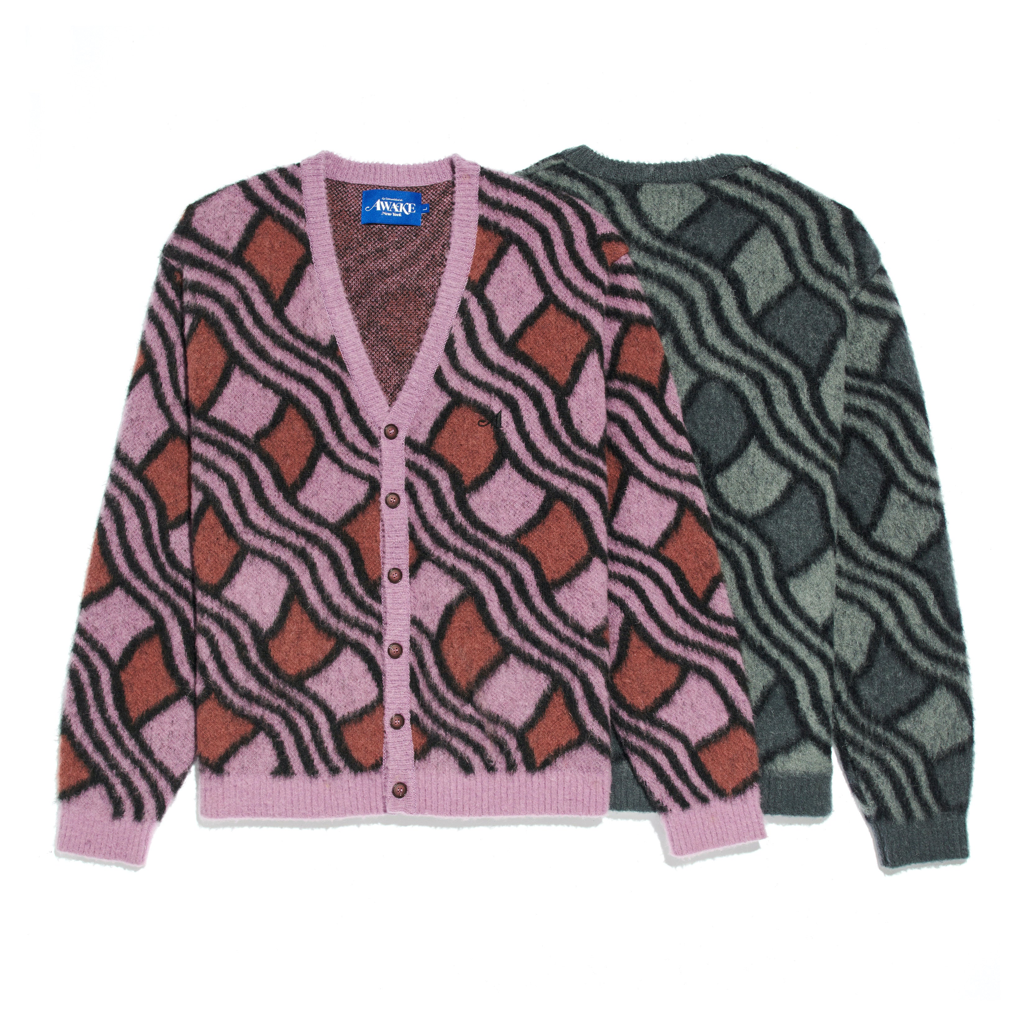 Wavy Jacquard Mohair Cardigan – Awake NY