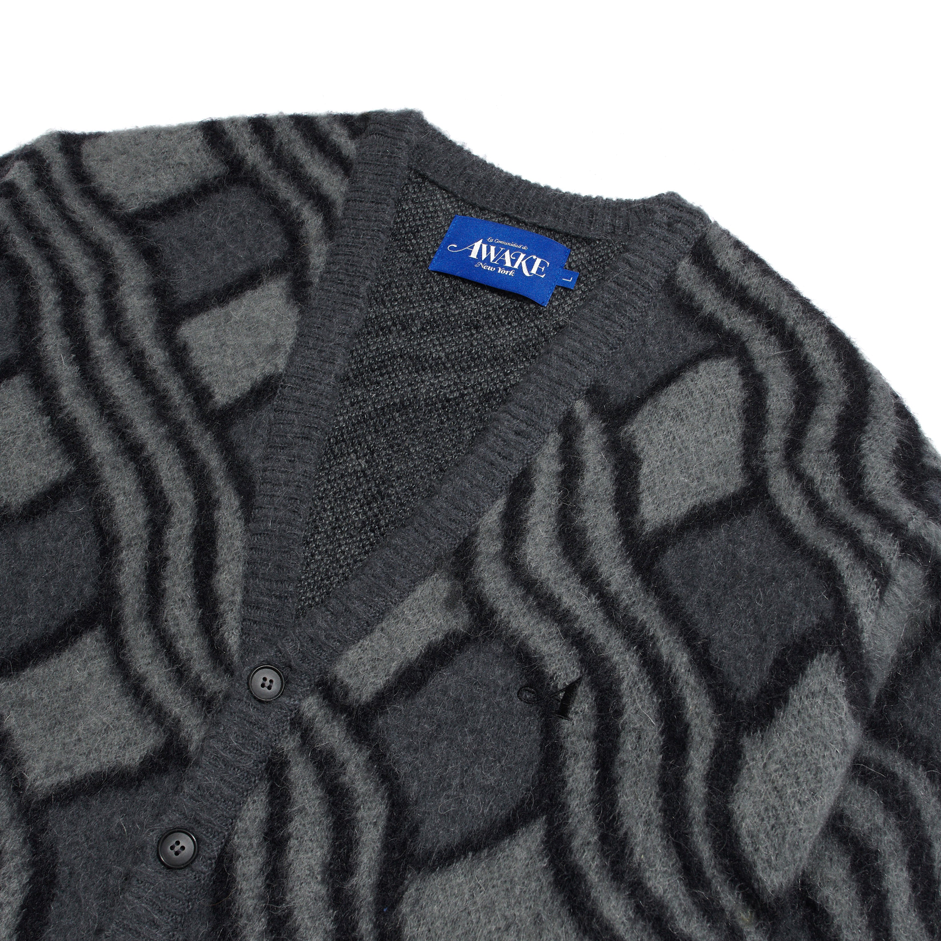 Wavy Jacquard Mohair Cardigan – Awake NY