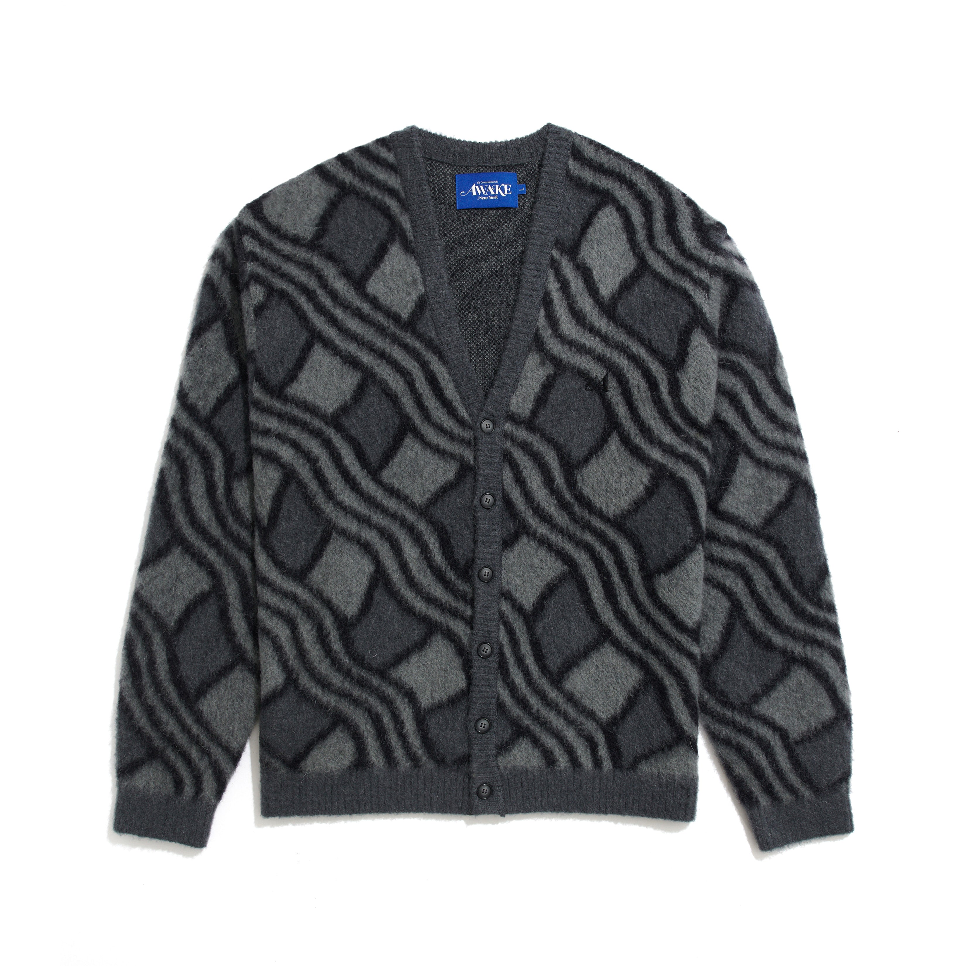 Wavy Jacquard Mohair Cardigan – Awake NY