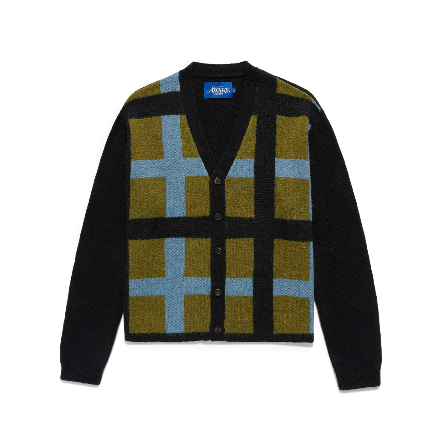 Plaid Alpaca Blend Cardigan