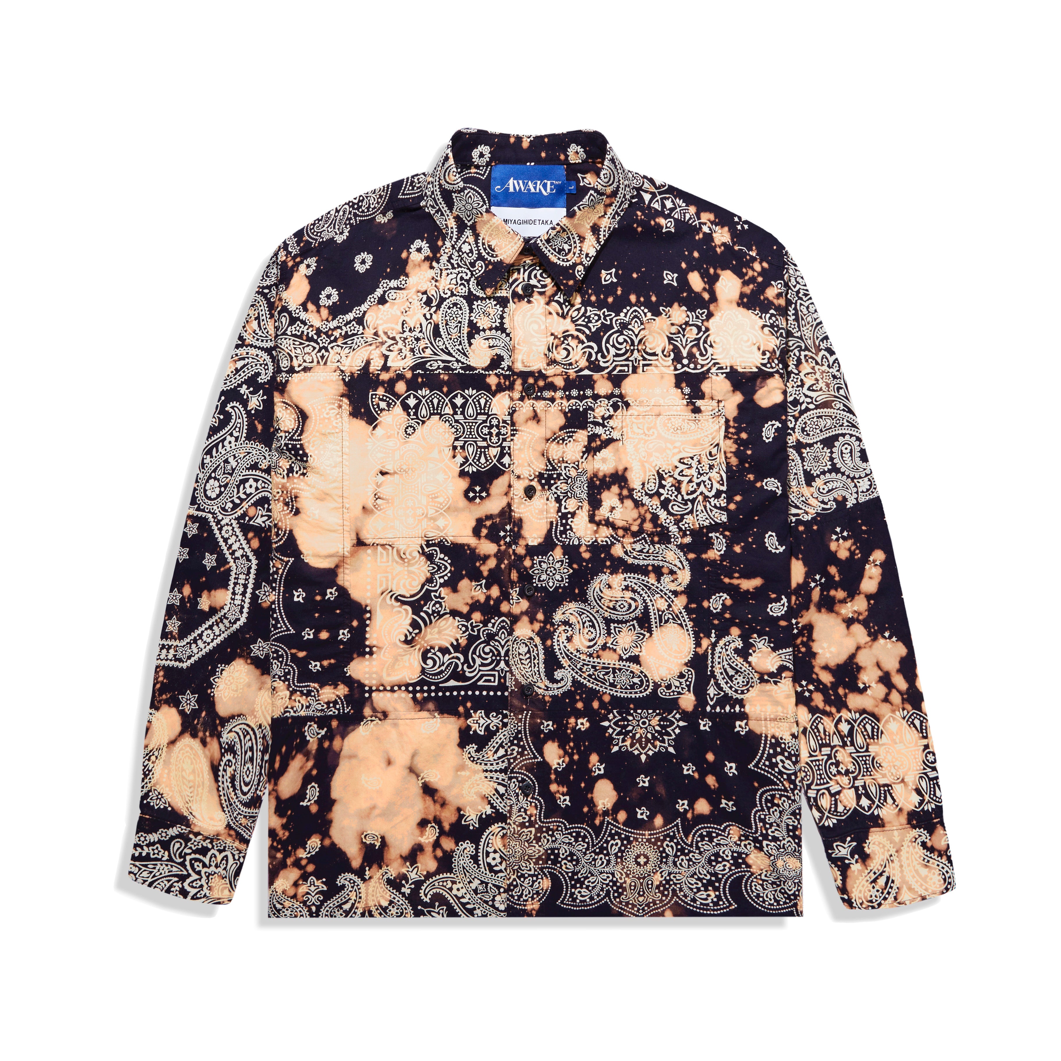 Awake NY & MIYAGIHIDETAKA Bleached Bandana Shirt