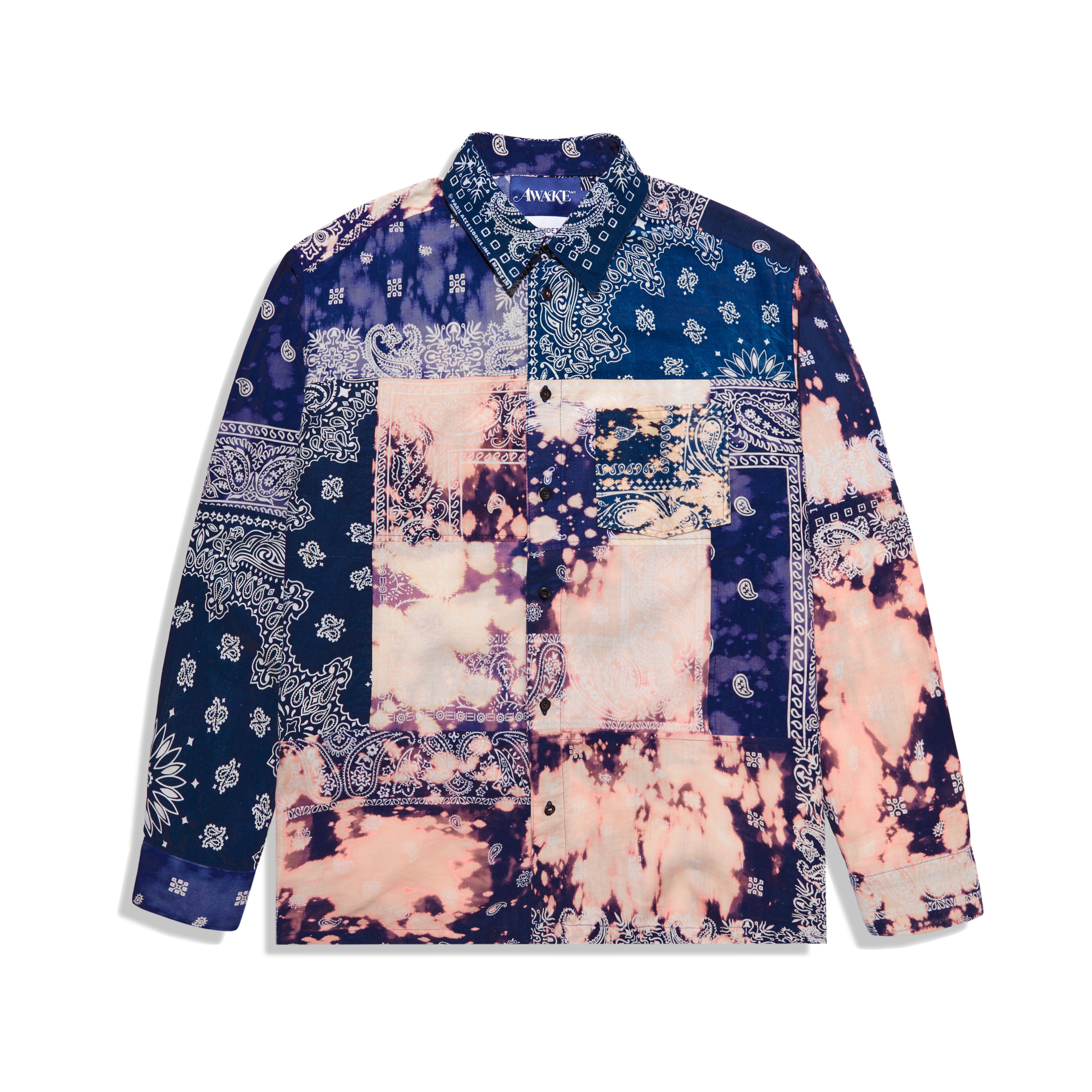 Awake NY & MIYAGIHIDETAKA Bleached Bandana Shirt