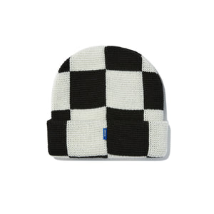 Checkered Embroidered Classic Logo Beanie