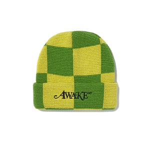 Checkered Embroidered Classic Logo Beanie