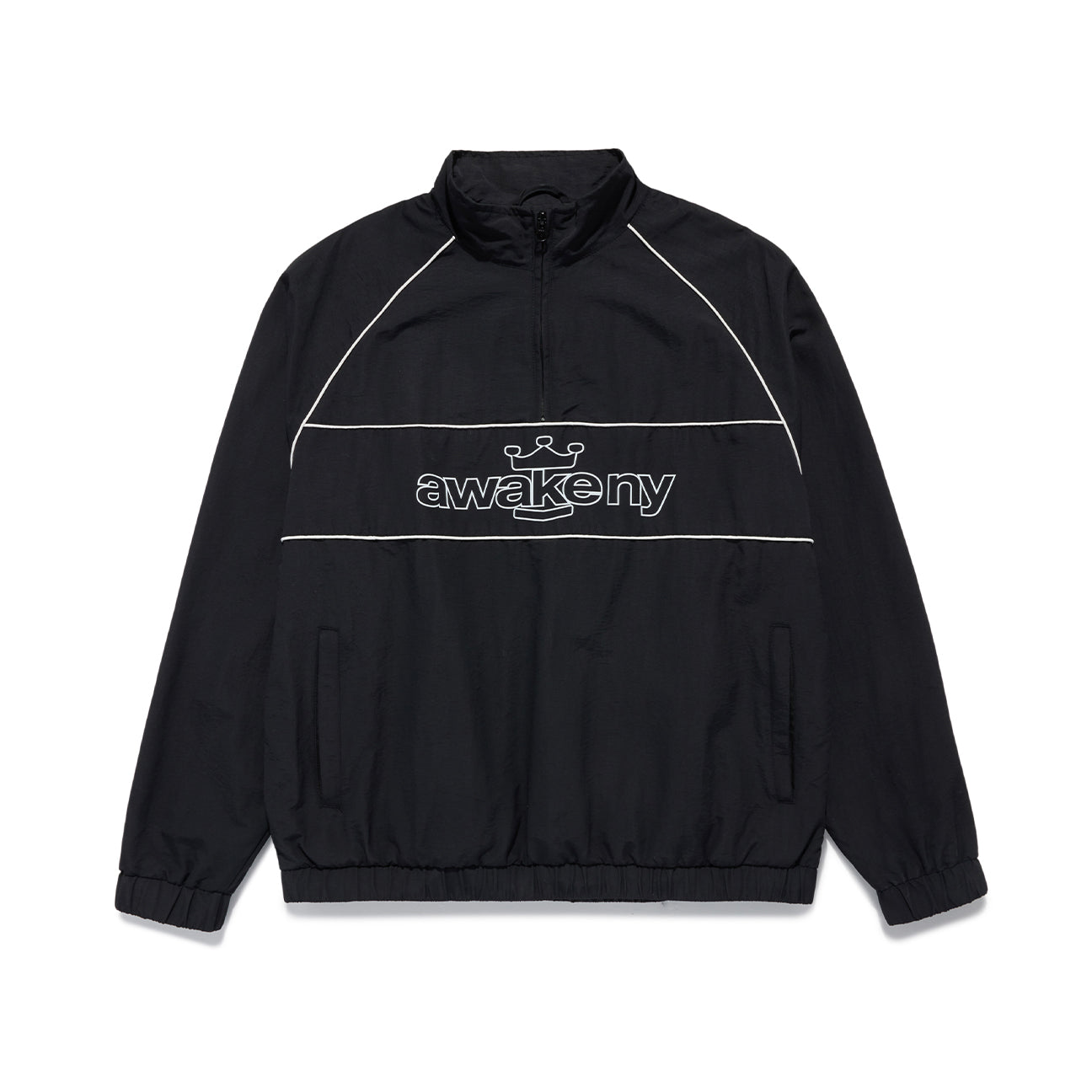 Crown Logo Nylon Quarter Zip Jacket