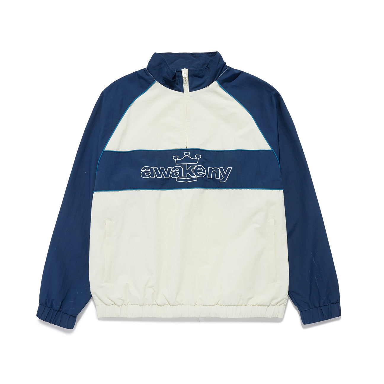 Crown Logo Nylon Quarter Zip Jacket