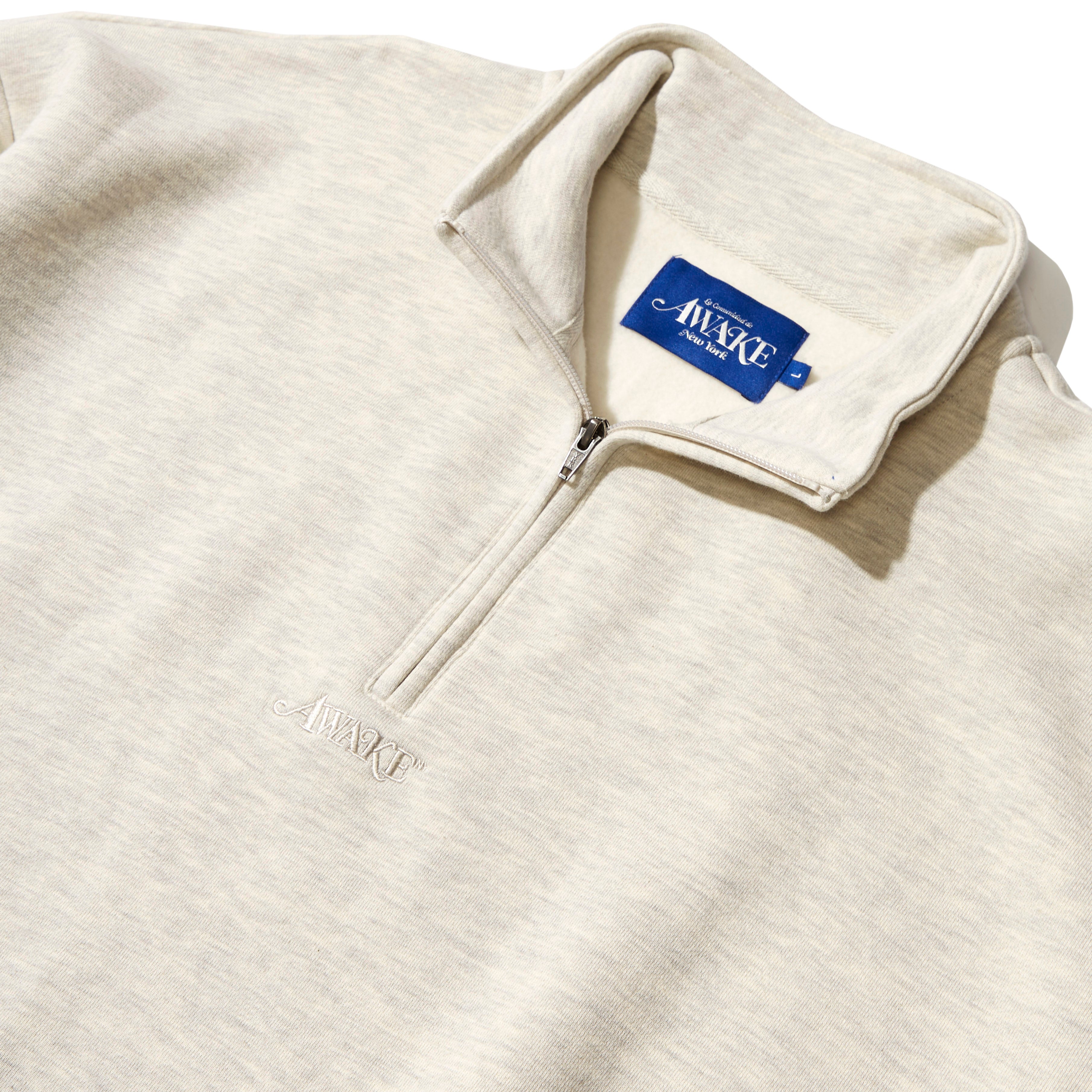 Classic Logo Embroidered Quarter Zip Sweatshirt