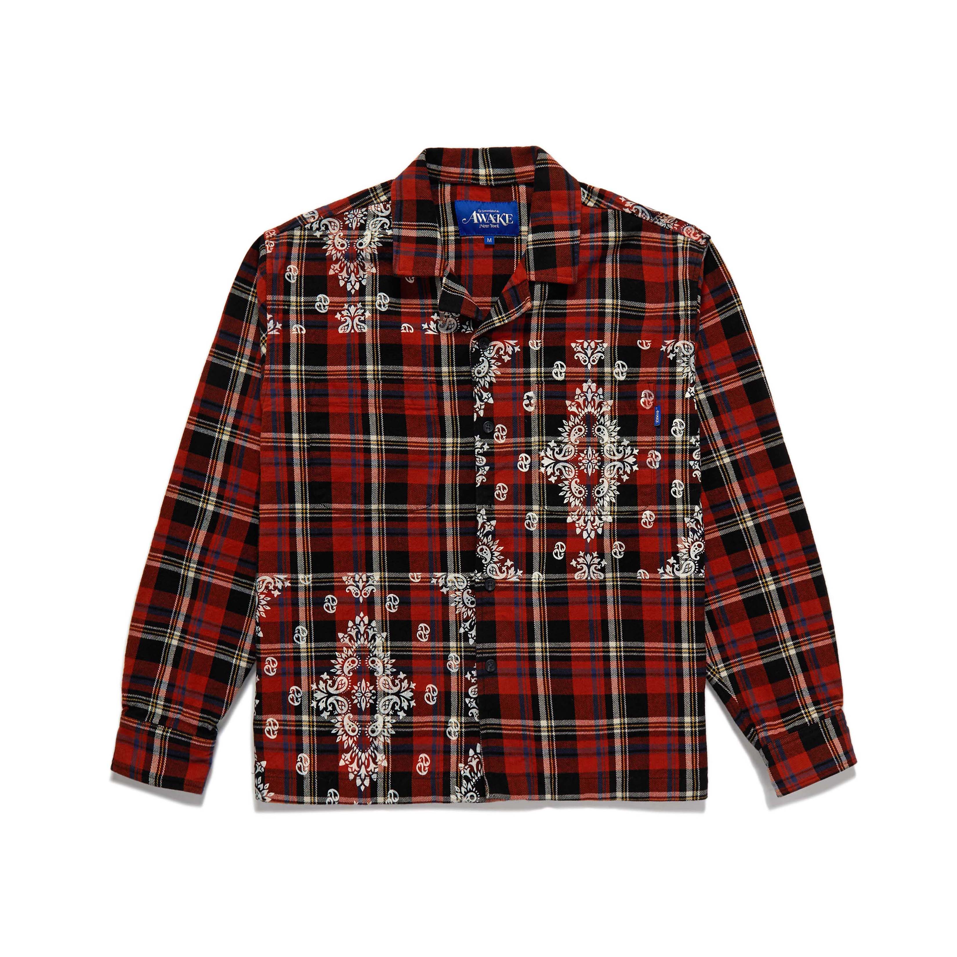 Paisley Printed Flannel Shirt – Awake NY