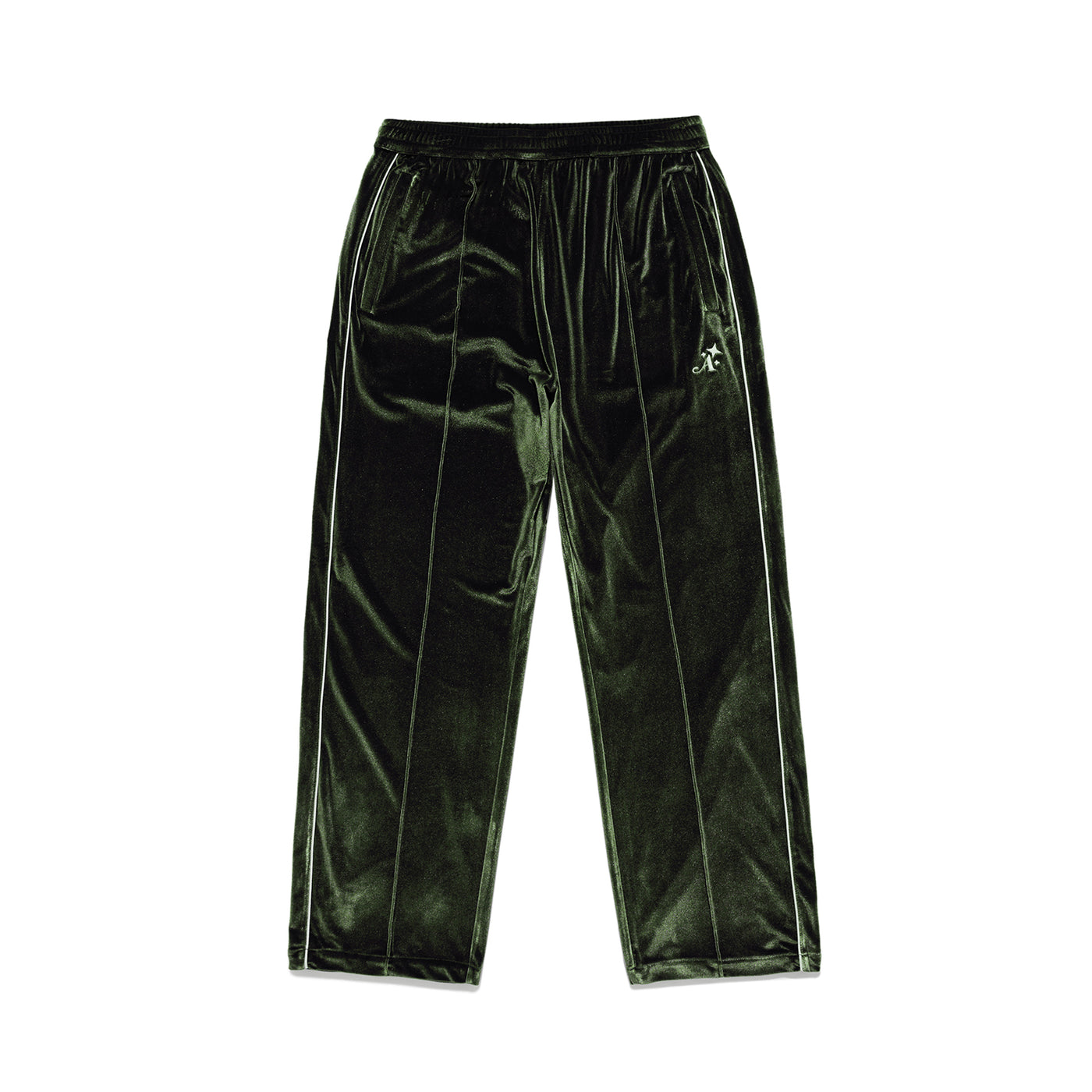 Star "A" Embroidered Velour Track Pant