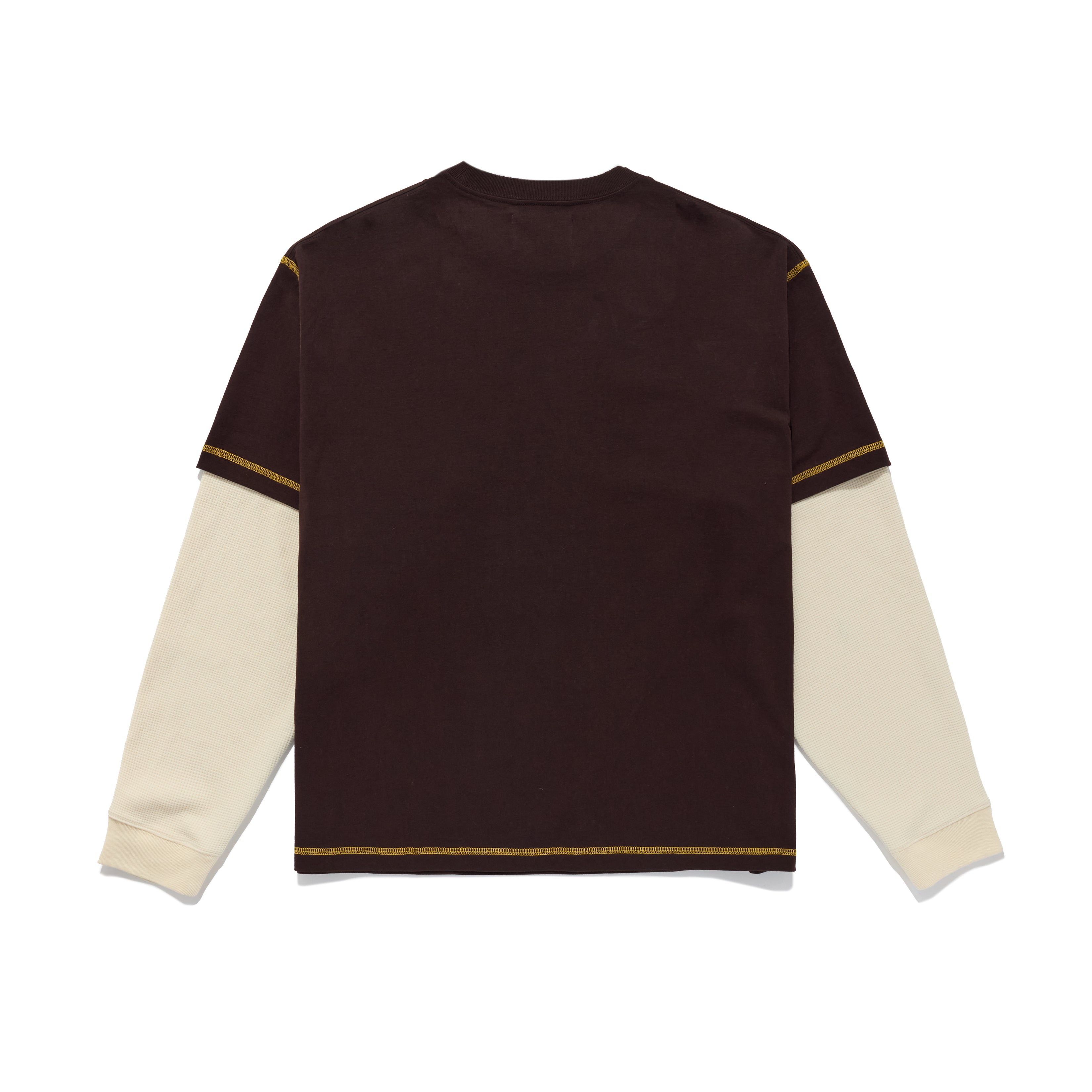 Waffle Layered Contrast Stitch Tee